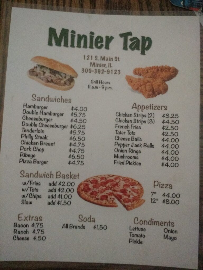 Minier Tap Menu